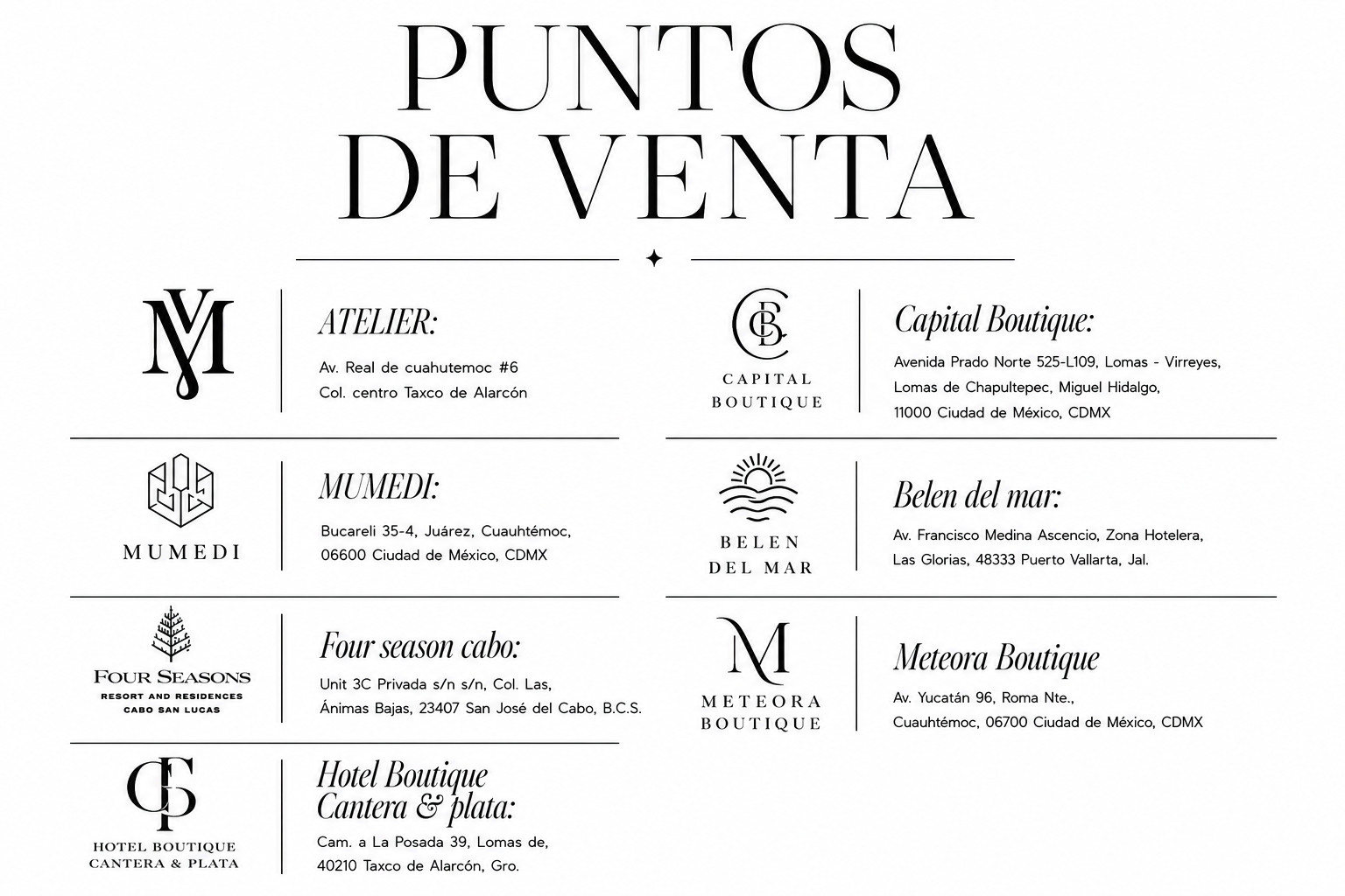 Puntos de venta